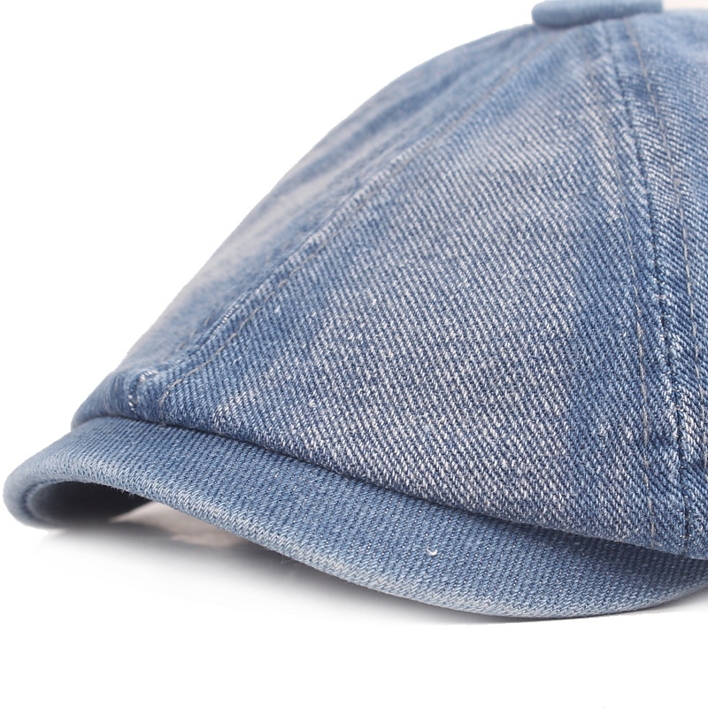Men's Beret Hat Newsboy Hat Black Blue Denim Streetwear Stylish Casual Outdoor Daily Going out Plain Sunscreen4