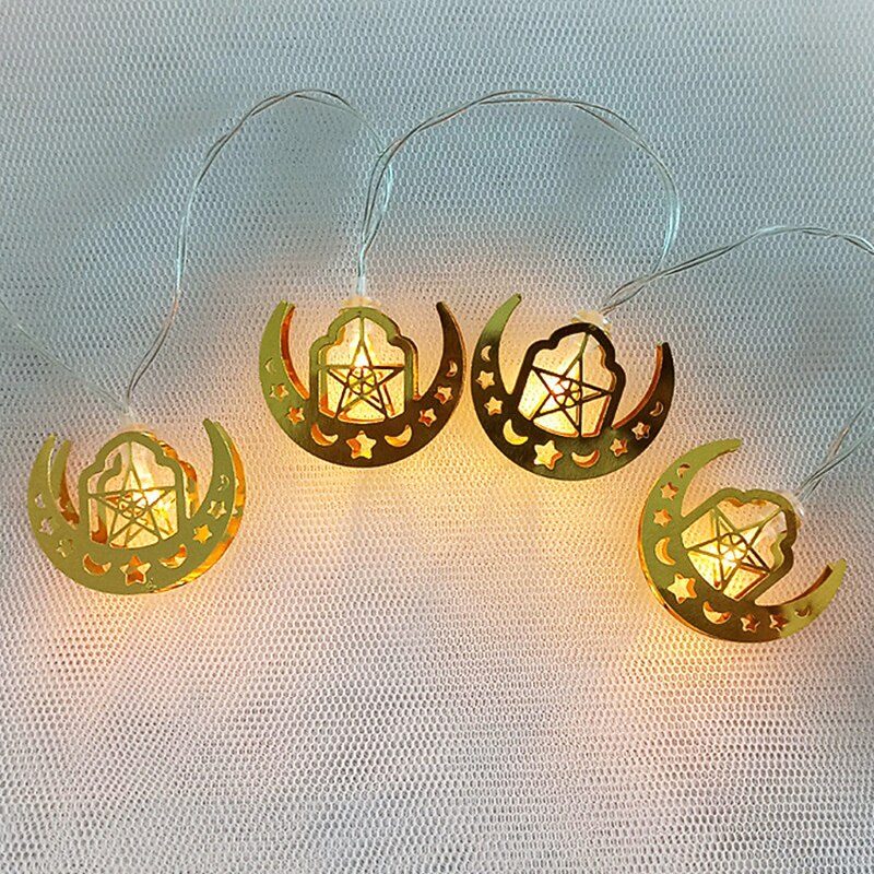 Ramadan Lights Decoration Eid Mubarak Moon Star LED String Light 3M 20LEDs Ramadan Decoration 2023 Islam Muslim Party Decor Ramadan Kareem Lights Garland On Battery OR USB3