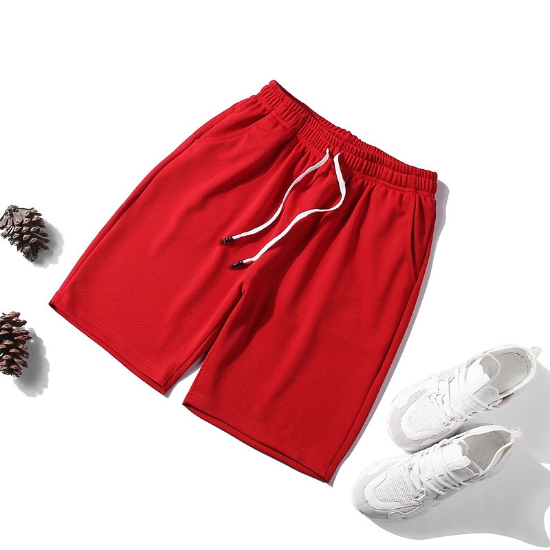 Men's Athletic Shorts Basketball Shorts Casual Shorts Mesh Shorts Pocket Drawstring Elastic Waist Plain Breathable Quick Dry Short Casual Daily Fashion Streetwear Black White3