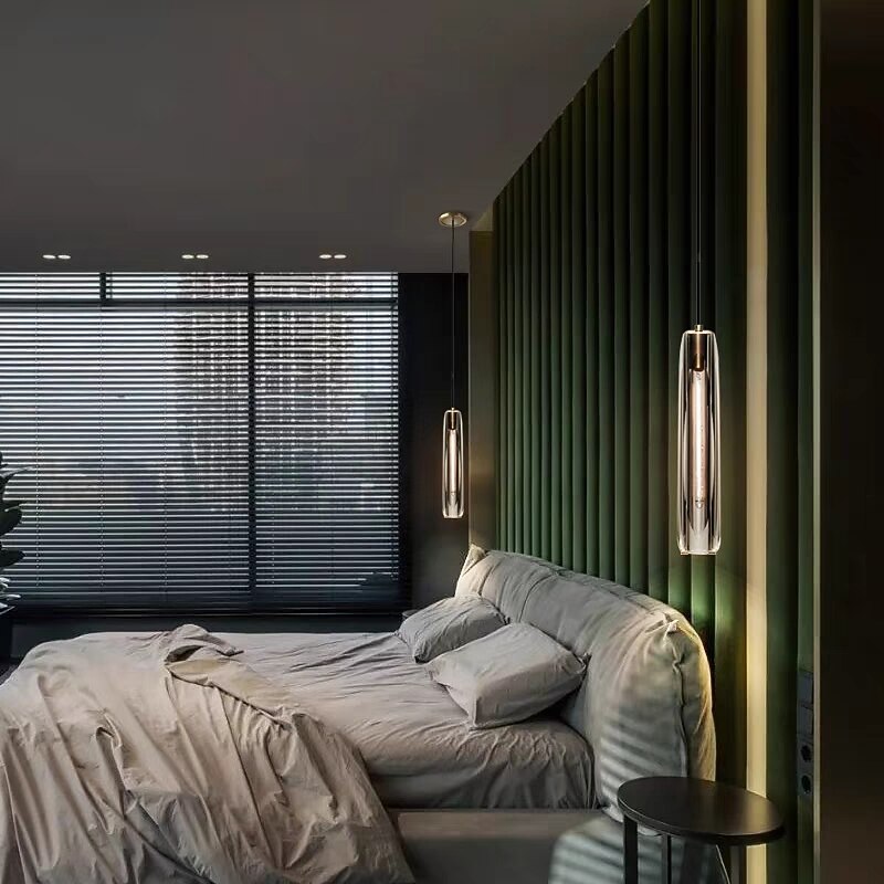 LED Pendant Light Crystal Chandelier Full Copper Lamp Holder Sparkly Crystal Lampshade Single Head Ceiling Light for Loft Bar Living Room Dining Room2