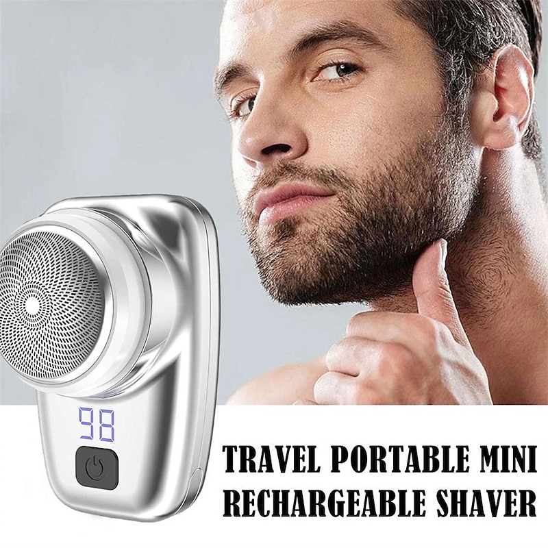 Mini Electric Shaver Men's Portable Electric Shaver Washable Beard Trimmer USB Rechargeable Men's Razor Face Full Body Shave2