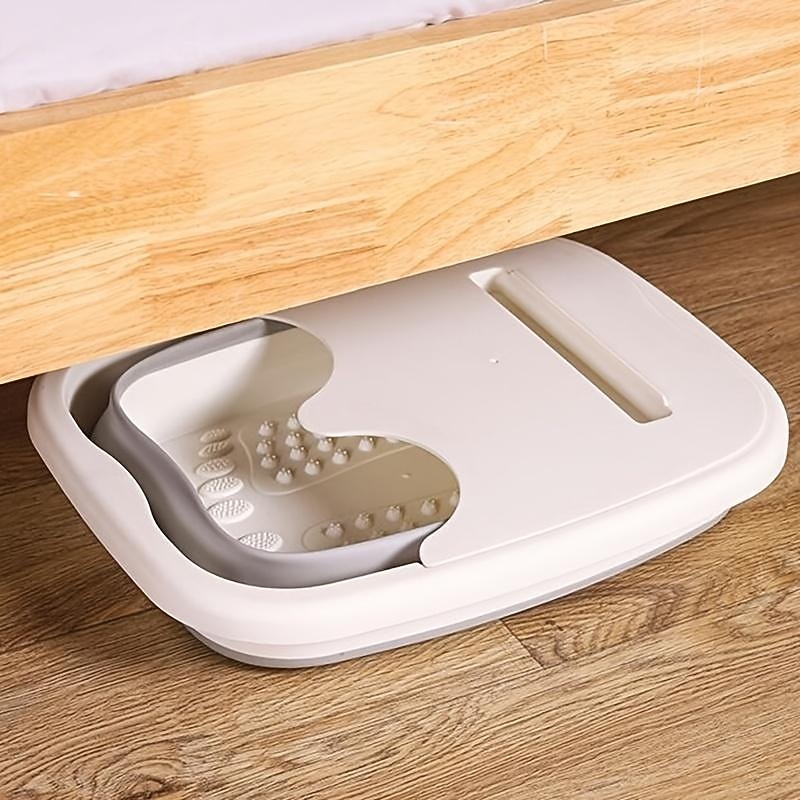 Foldable Foot Bath Foot Bath Tool, Foot Bath Basin with Foot Massager, Help Sleep, Foot spa, Suitable for Family spa Pedicure, can Save Space4