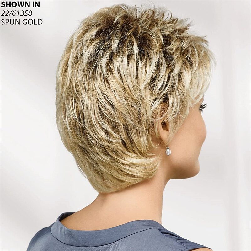 Daisy WhisperLite Wig Updated Shag Wig with Flirty Fringe and Flattering Layers / Multi-Tonal Shades of Blonde Silver Brown and Red2