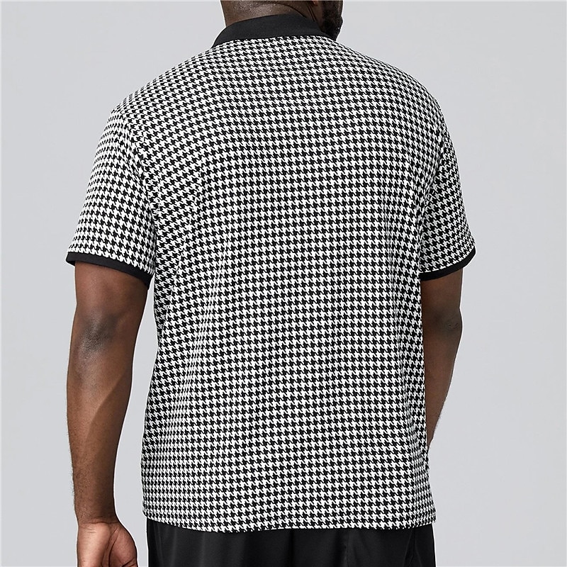 Men's Plus Size Polo Shirts Big and Tall Plaid Turndown Buttons Short Sleeve Spring & Summer Sports Fashion Streetwear Designer Outdoor Vacation Tops2