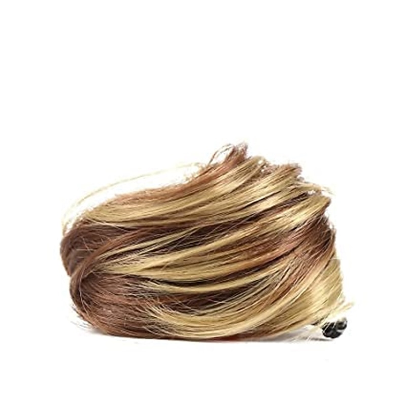 2Pcs Mini Claw Fake Space Hair Bun Clip in Messy Bun Synthetic Hair Chignon Donut Hair Bun Extensions Wig Accessory Ponytail Updo Hair Pieces for Women Girls and Kids2