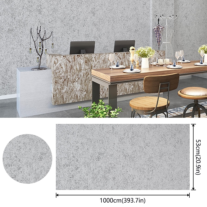 Modern Style Wallpaper PVC Wallpaper Adhesive Required Water-Proof Wall Mural,Cabinet Furniture Countertop Paper Roll Textured Wallpaper,20.8"*393.7" /53*1000cm 1 Roll(Need Glue)2