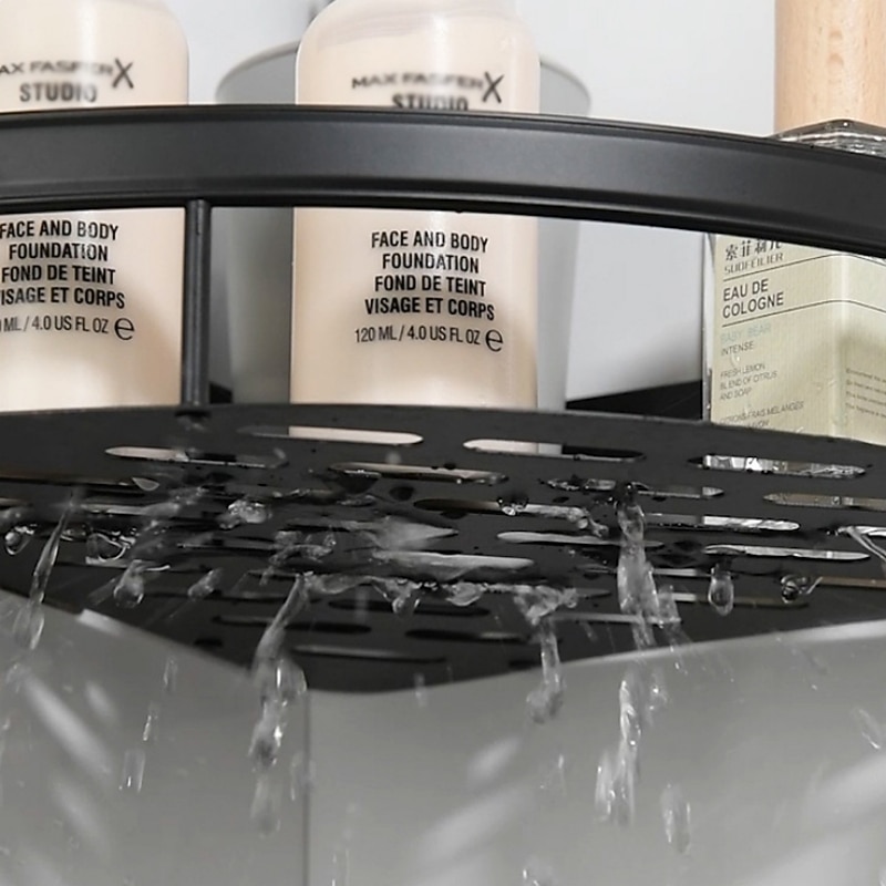 Shower Caddy Corner Shower Caddy,Triangle Towel Shower Storage Rack Corner Shelves Wall Mounted Shampoo Holder No Drill Adhesive Bathroom Shelf Organizer4