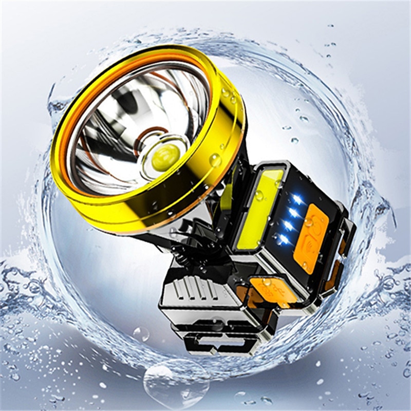 Headlamp Rechargeable LED Headlights USB for Adult Waterproof Torch Headlamp Flashlights for Outdoor Garden Mining Camping2