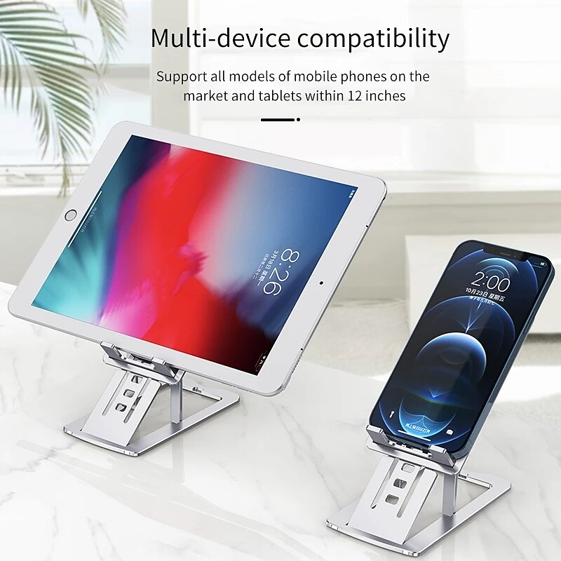 Adjustable aluminum alloy desktop Tablet holder table foldable phone standard mobile phone holder stand for IPhone iPad4