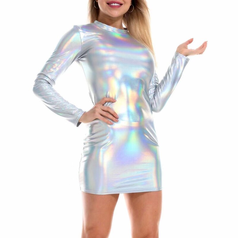 Disco Dance Costumes  Exotic Dancewear Pole dance Dress Ruching Pure Color Women's Performance Training Long Sleeve High Polyester2