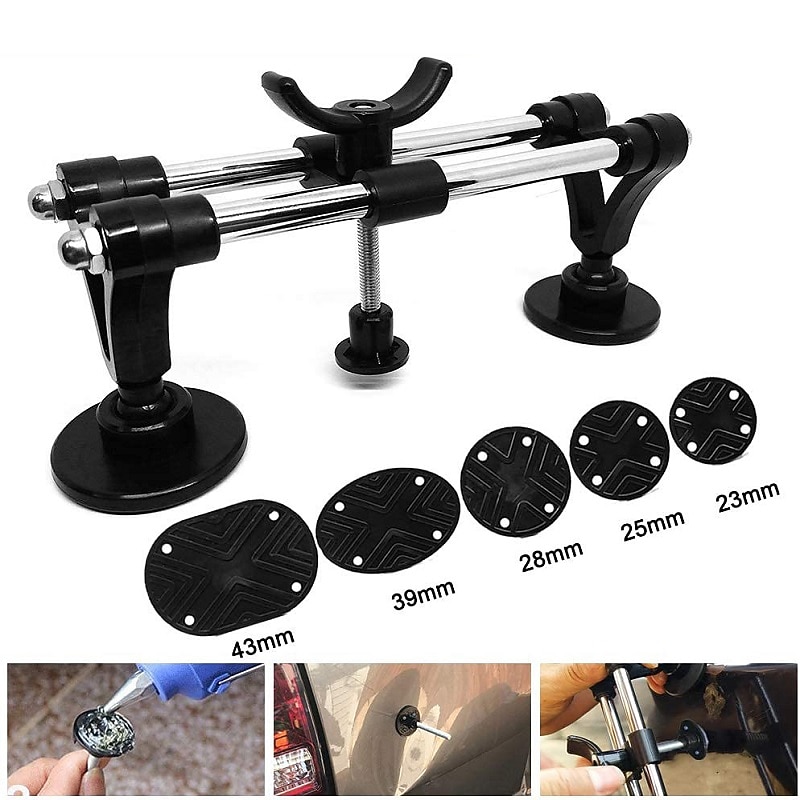Auto Body Repair Tool Kit - Car Dent Puller with Double Pole Bridge, Glue Puller Tabs for Automotive Dent Removal3