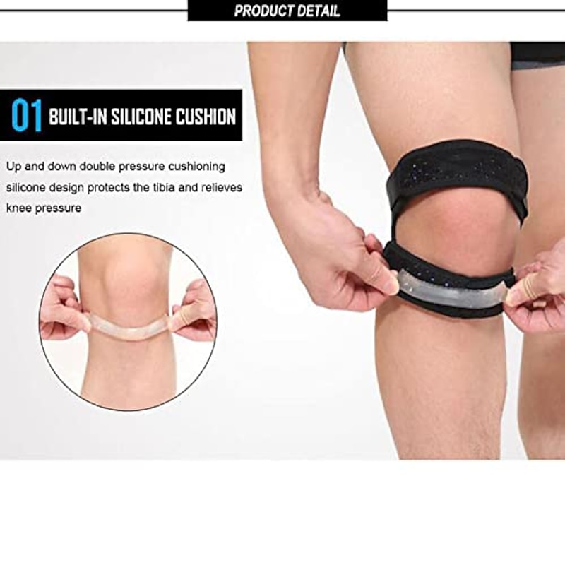 1PC Patella Tracking Short Knee Brace - Running Exercise Athletic Support Sleeve Stabilizer for Post Kneecap Dislocation Tendonitis Ligament Patellofemoral Pain MCL / LCL Injuries2