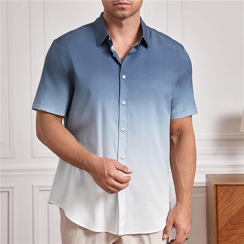 Men's Plus Size Summer Hawaiian Shirt Big and Tall Graphic Prints Turndown Print Short Sleeve Spring & Summer Tropical Fashion Hawaiian Outdoor Street Tops3