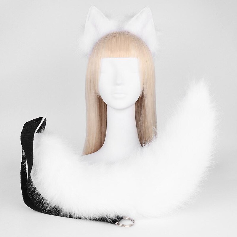 Fox Tail Clip Cat Ears Wolf Paws Gloves Cosplay Costume Carnival Fancy Party Costume Accessories4