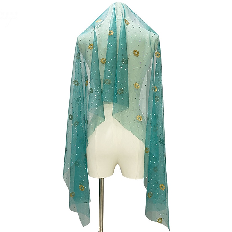 Belly Dance Dance Accessories Headwear Printing Splicing Paillette Women's Performance Training Tulle2