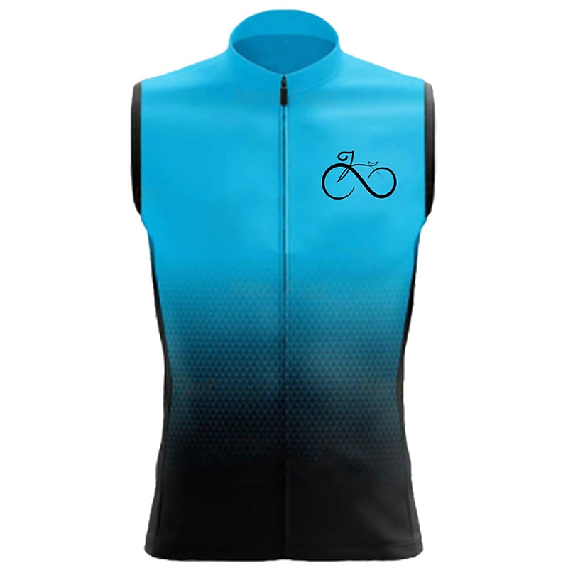 Men's Cycling Vest Cycling Jersey Gradient Funny Sleeveless Bike Vest / Gilet Jersey Top with 3 Rear Pockets Mountain Bike MTB Road Bike Cycling Quick Dry Reflective Strips Back Pocket Moisture3