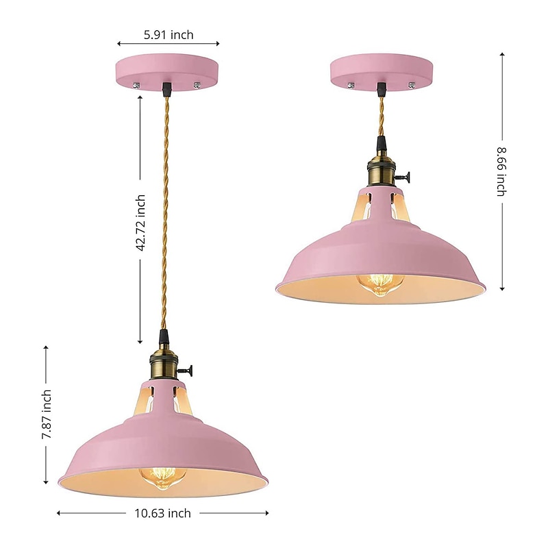 LED Pendant Lights Macaron Color Industrial Chandelier Creative Modern Adjustable Metal E27 Chandelier is Applicable to Living Room Kitchen Island and Hotel3