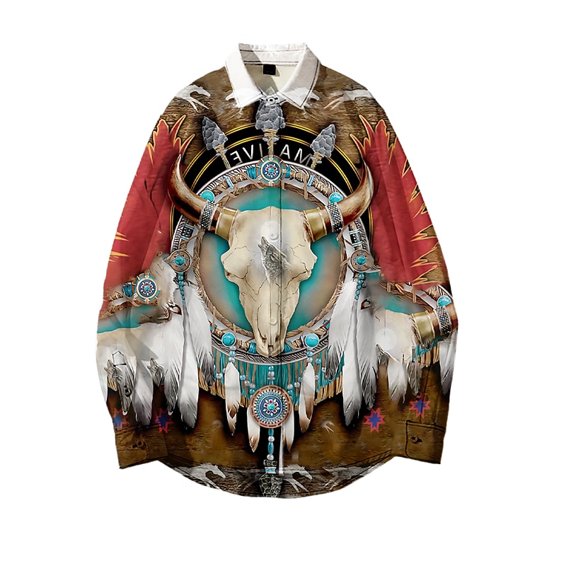 American Indian Native American Blouse / Shirt Print Graphic For Couple's Men's Women's Adults' 3D Print Casual Daily2