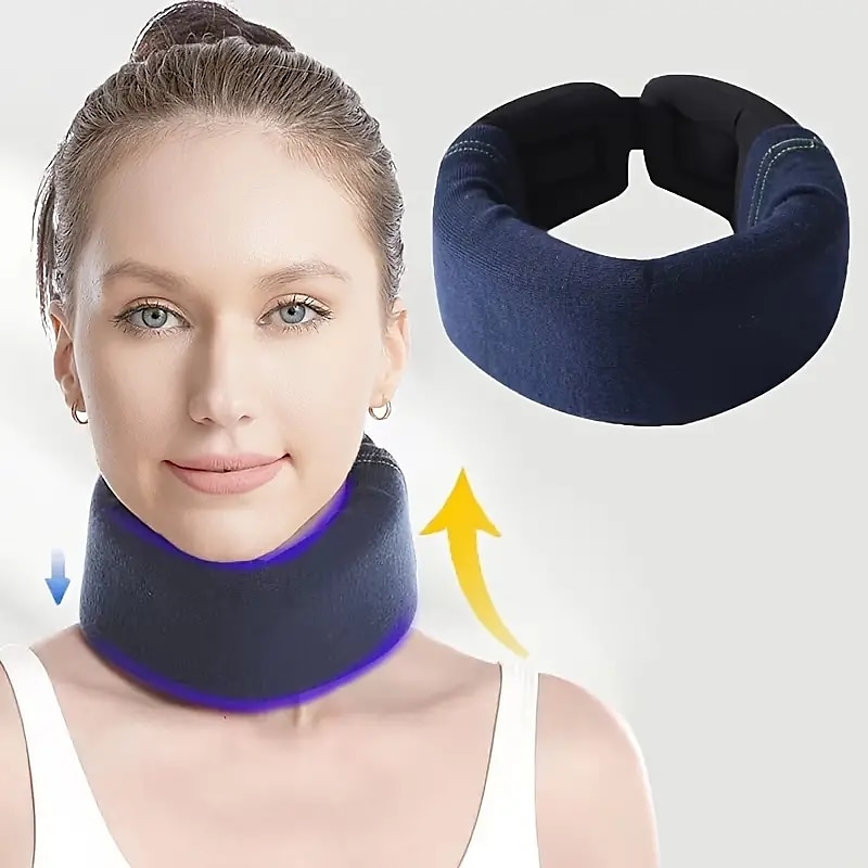 1pc Neck Support Sponge Collar Neck Protection Soft Neck Support Cervical Vertebra Brace Cervical Vertebra Sprain Fracture Fixation Travel Pillow 2025