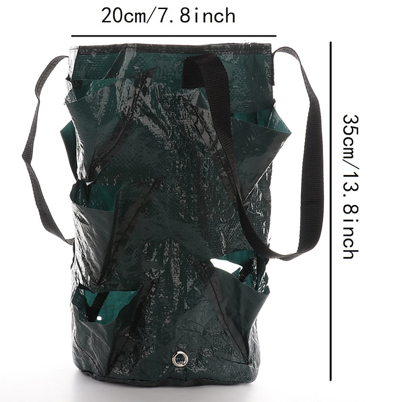 Vertical Strawberry Planting Grow Bags Growing Bags with 10 Pocket Planter Grow Bag - Gardening Wall Hanging Vegetable Planting Tools4