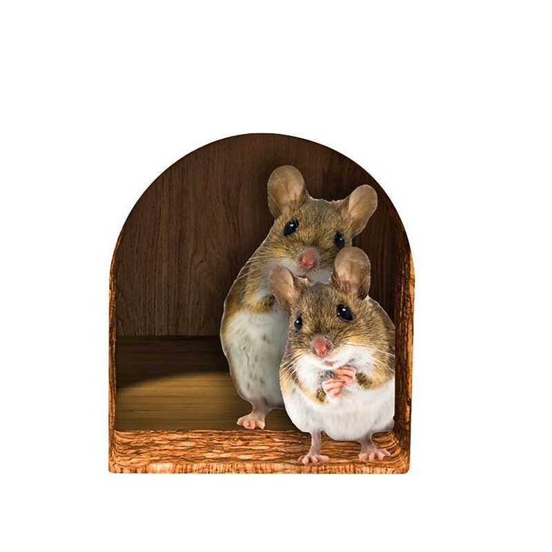 Bedroom Skirting Stickers Two Mice Cute Wall Stickers Home Corner Decorative Wall Stickers4