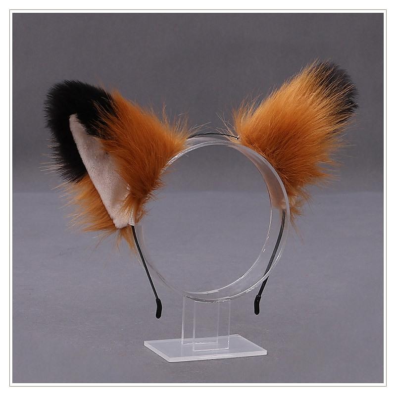 Fox Clip Cat Ears Wolf Paws Cosplay Costume Halloween Fancy Party Costume Accessories cute lolita plush kc fox ear headdress animal ear accessories cat ear headband4