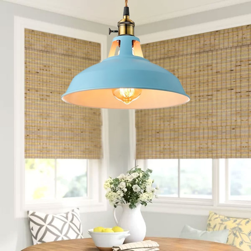 LED Pendant Lights Macaron Color Industrial Chandelier Creative Modern Adjustable Metal E27 Chandelier is Applicable to Living Room Kitchen Island and Hotel