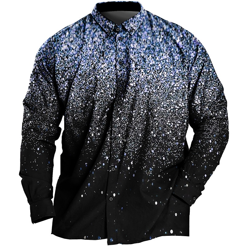 Men's Plus Size Shirt Big and Tall Graphic Prints Turndown Print Long Sleeve Spring & Summer Sports Fashion Streetwear Designer Outdoor Street Tops2