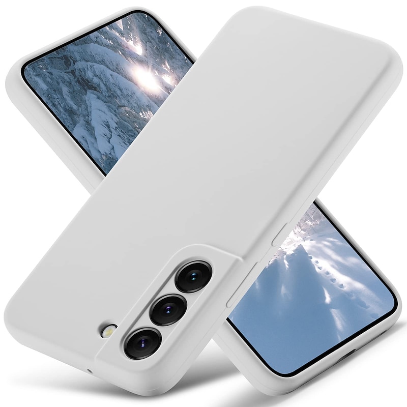 Phone Case For Samsung Galaxy S25 S24 S23 S22 S21 FE S21 Ultra Plus A13 S20 A12 A32 Liquid Silicone Case Slim Anti-Scratch Soft Edges Solid Colored Silica Gel3