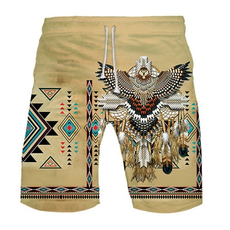 Men's Graphic Indian Culture Swimming Trunks Board Shorts Swim Shorts Mid Waist Hawaiian Ethnic Boho Casual Daily Holiday Drawstring Elastic Waist 3D Print Designer Clothing Apparel4