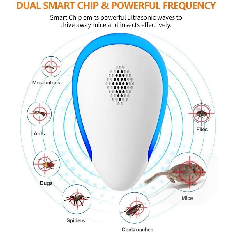 Ultrasonic Mosquito and Rat Repellent Lamp – Household Insect Killer for Living Room with Fly and Mouse Deterrent Function