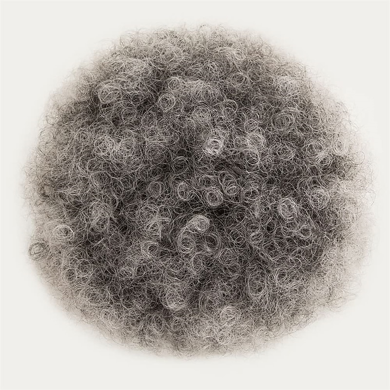 Ombre Grey Afro Puff Drawstring Ponytail Natural Kinky Curly Ponytail Hair Extension for Black Women African American short Kinky Ponytail Drawstring2