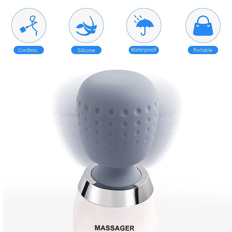 USB Handheld Electric Wand Massager High Frequency Vibration Body Neck Back Muscle Relax Vibrating Deep Tissue Massage Machine3