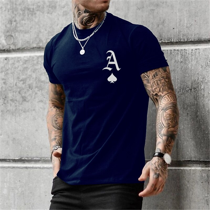 Men's Ace of Spades Short Sleeve Graphic T-Shirt - Poker & Card Game Lifestyle Tee2
