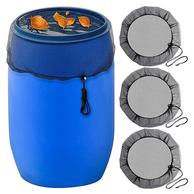 Adjustable Mesh Cover For Rain Barrel, Anti Falling Leaves Filter Screen, Gardening Supplies