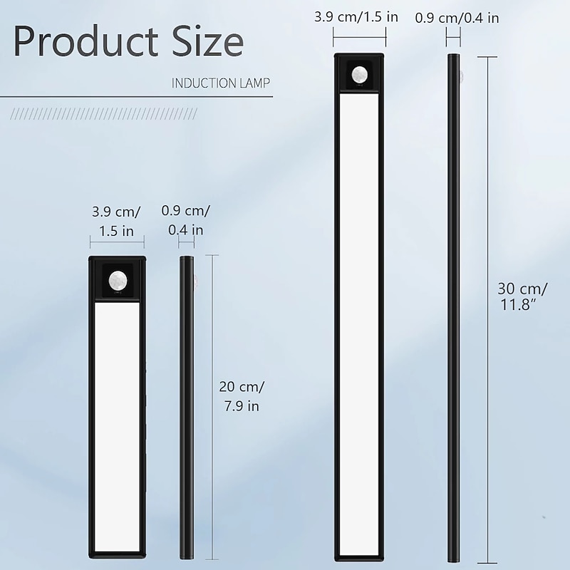 Under Cabinet Lighting, PIR Motion Sensor LED Night Lights, USB Rechargeable, Ultra-Thin Cabinet Light, Kitchen Cabinet Closet Lamp, Bedroom Corridor Passageway Dormitory Lighting4