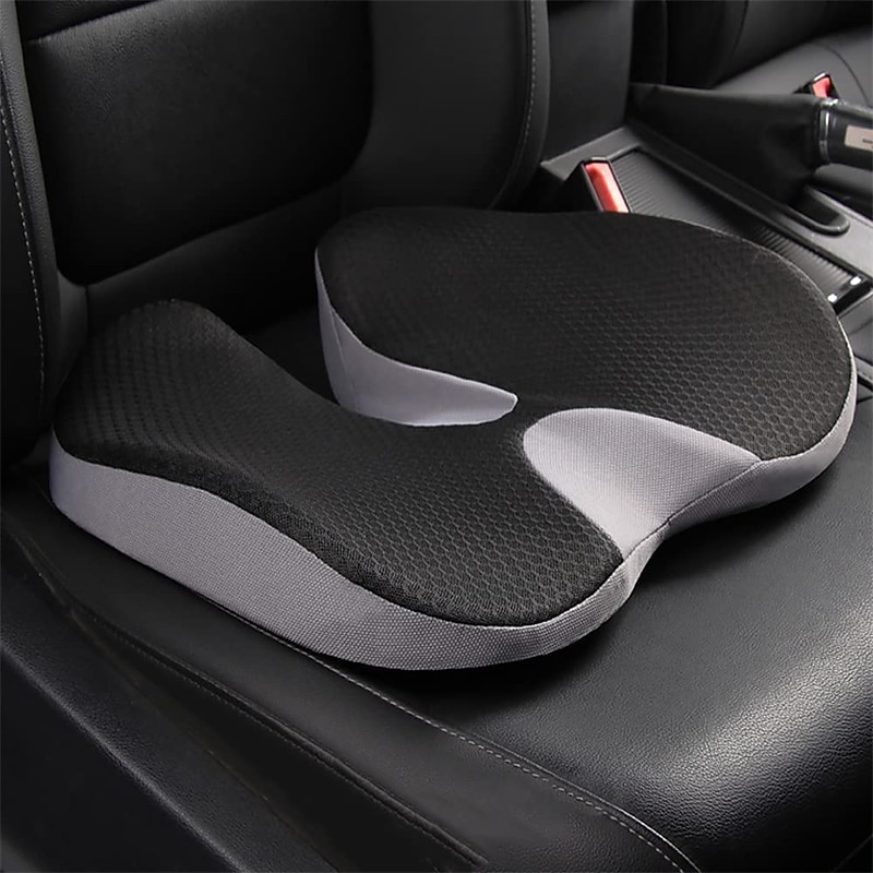 StarFire Car Seat Cushion - Larger Size Memory Foam Coccyx Seat Cushion to Improve Driving View and Increased Comfort - Sciatica & Lower Back Pain Relief - Seat Cushion for Truck Office Chair