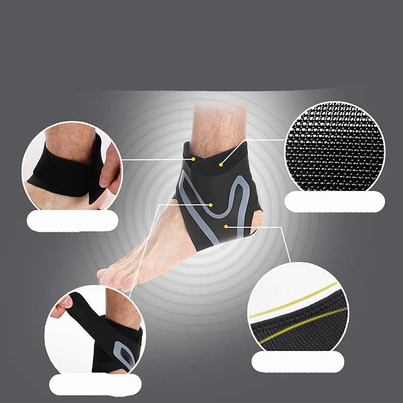 1PC Ankle Brace for Women and Men - Adjustable Strap for Arch Support - Plantar Fasciitis Brace for Sprained Ankle Achilles Tendonitis Pain and Injured Foot - Breathable Copper Infused Nylon2