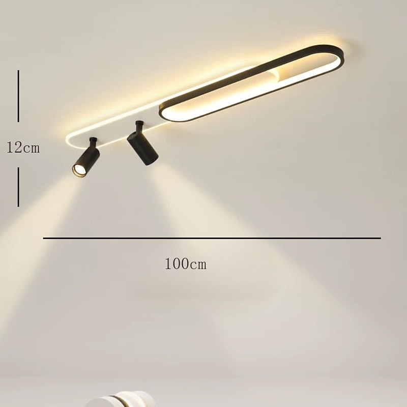 LED Ceiling Light 80/100 cm Geometric Shapes Flush Mount Lights Aluminium Alloy Modern Style Stylish Painted Finishes LED Modern 220-240V4