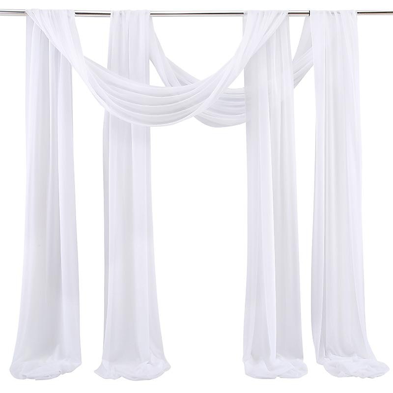 Sage Green Wedding Arch Drapes Chiffon Fabric Drapery Sheer Backdrop Curtains for Party Ceremony Arch Stage Decorations2