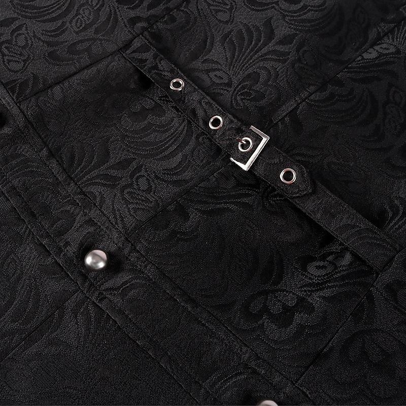 Retro Vintage Medieval Renaissance Coat Waistcoat Prince Knight Ritter Nobleman Jacquard Fancy Dress Men's Steampunk Masquerade Adults' waistcoat4