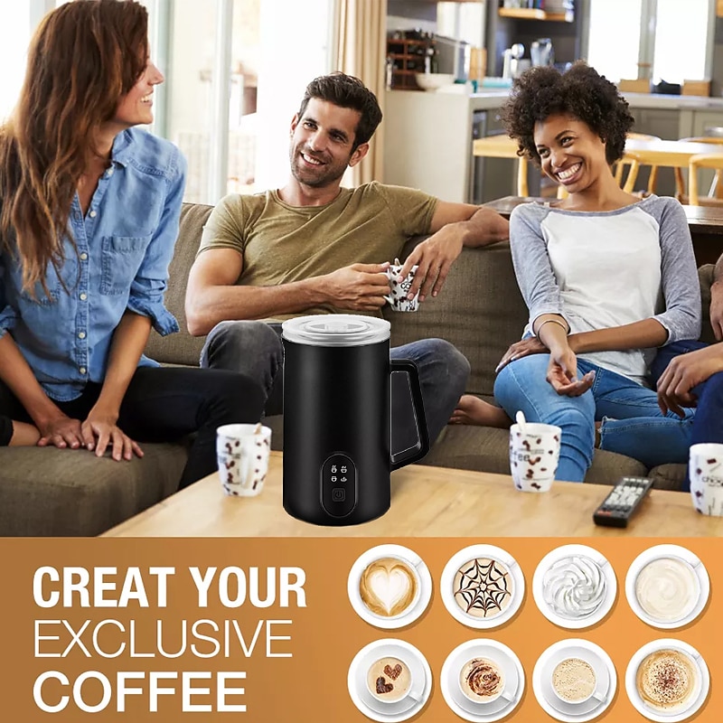 Milk Frother Electric Milk Steamer Foam 4 In 1 Coffee Foam Maker Maker Automatic Commercial Electric Milk Frother Machine2