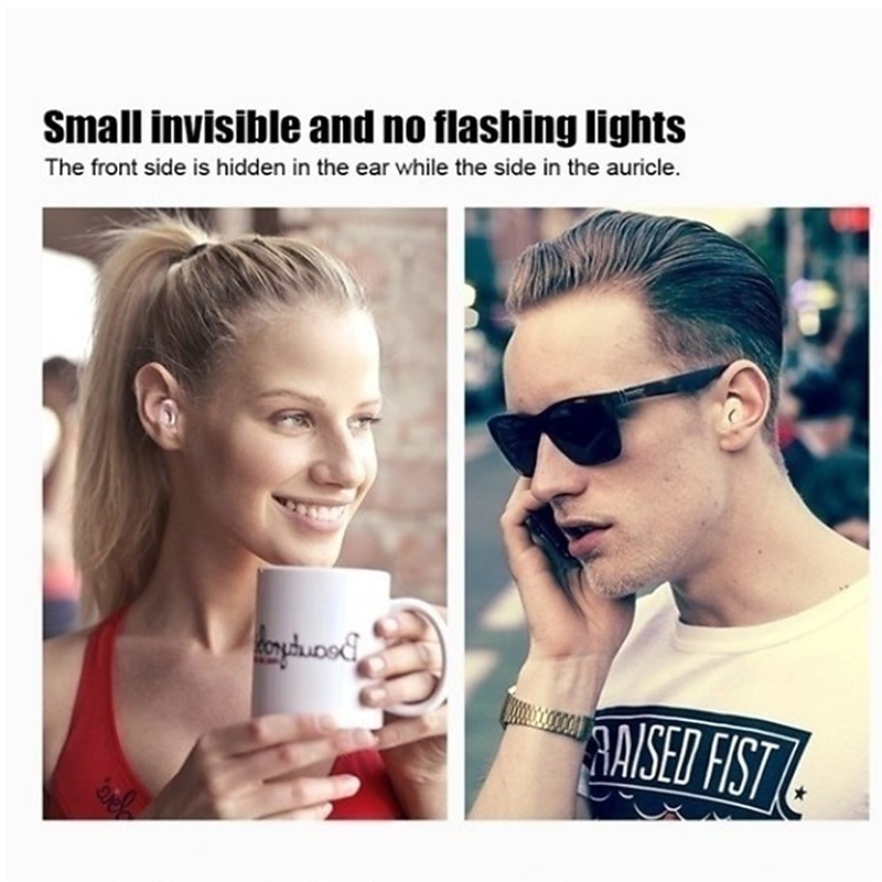 Wireless Bluetooth Earphone Mini Invisible In-Ear Sports Earbuds with Microphone Super Stereo Headphones3