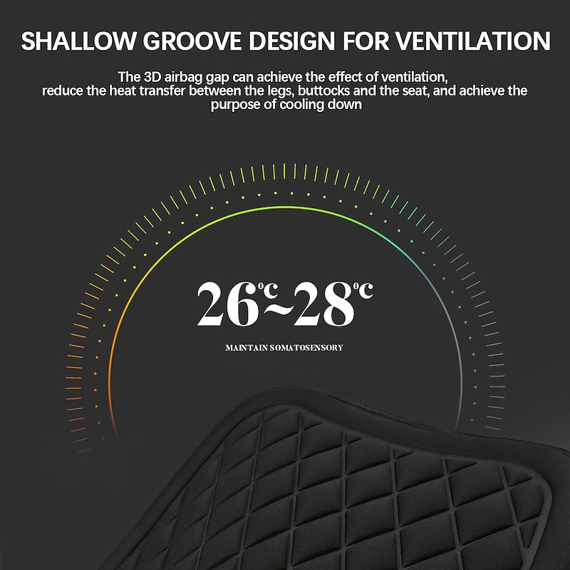 Soft Car Seat Cushion with Foam Padding, Non-Slip Seat Protector for Cars, Office Chairs, or Home4