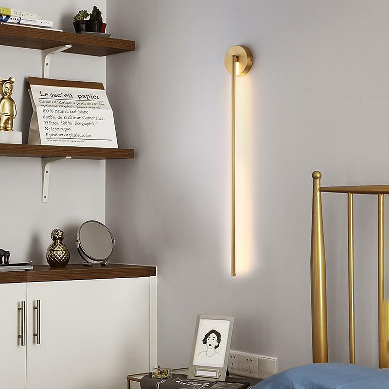 Lightinthebox LED Wall Sconces Indoor Dimmable Wall Light Fixtures Copper Wall Lamp for Living Room Bedroom Bathroom Hallway Doorway Stairway,Bedside 110-240V2