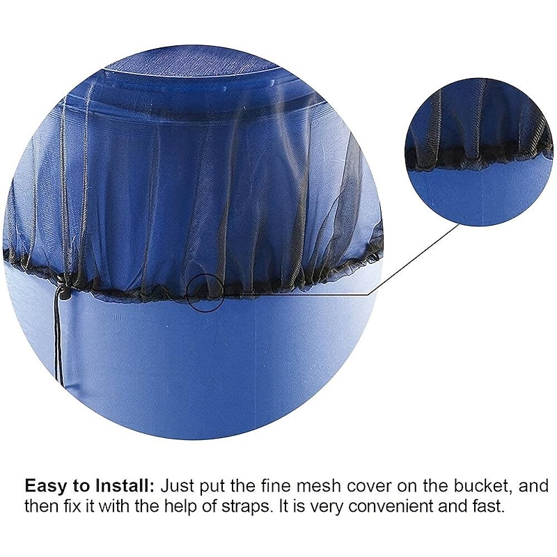 Adjustable Mesh Cover For Rain Barrel, Anti Falling Leaves Filter Screen, Gardening Supplies3