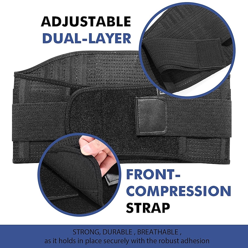 1PC Lumbar Support Belt Lower Back Brace for Lifting Herniated Disc Sciatica Pain ReliefBreathable Lumbar Brace for Men & Women4