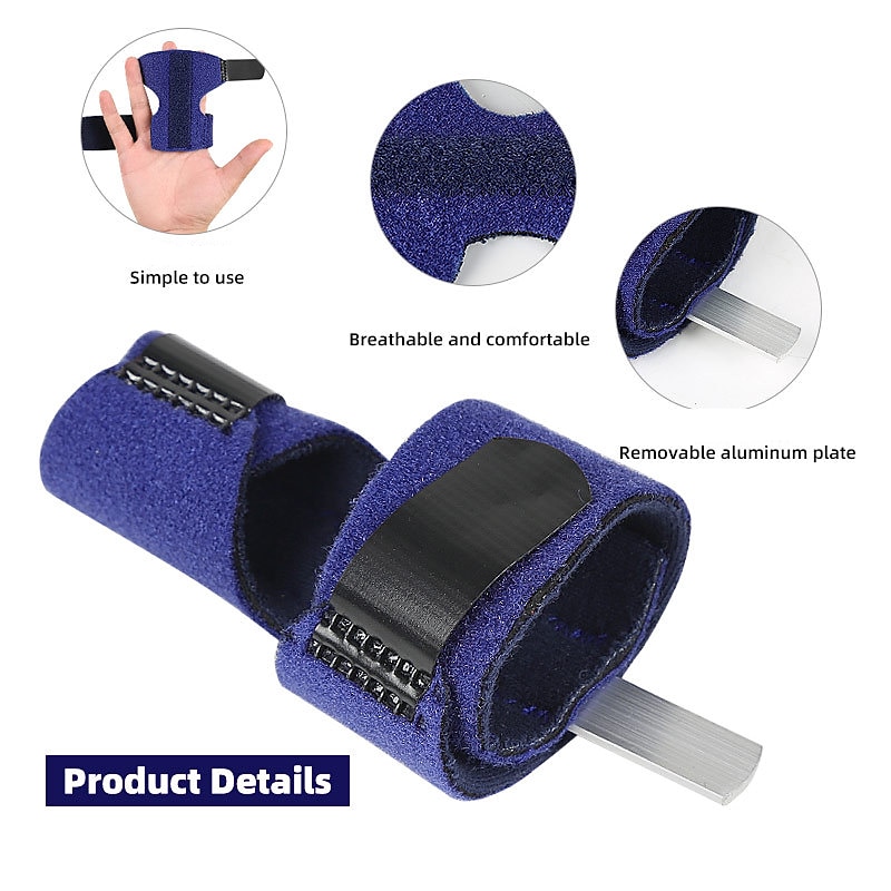 1PC Trigger Finger Extension Splint Finger Brace Adjustable Fixing Belt Hand Support for Straightening Curved Finger Fractures Care Locked Stenosing Tenosynovitis Tendon Release Pain Relief4