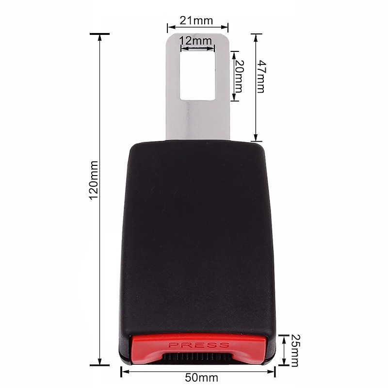 Seat Belt Silencer Clip Safety Belt Buckle Seat Belt Extender 45 Steel Seat Belt Clip Extension Plug Seatbelt Clip for Only 20mm-22mm Tongue3
