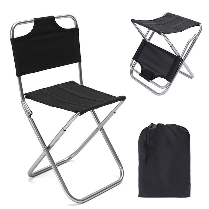Folding Stool Collapsible Stool Camping Stool with Carry Bag Fishing Stool Beach Chair Fishing Chairs Portable Breathable Foldable Lightweight Aluminum Alloy